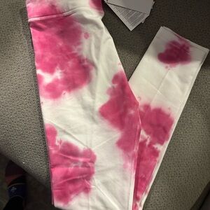 Nike Kids Pink and White Leggings
